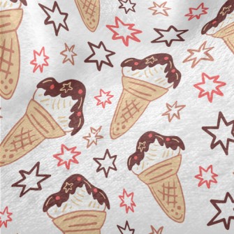 Stars And Chocolate Cones Minky