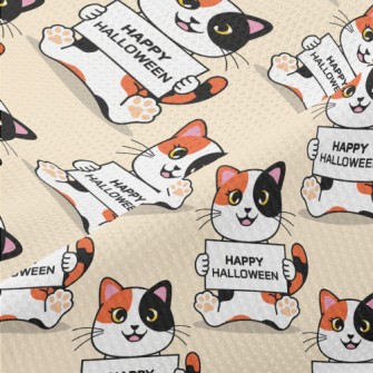 Halloween Calico Cat Piqué