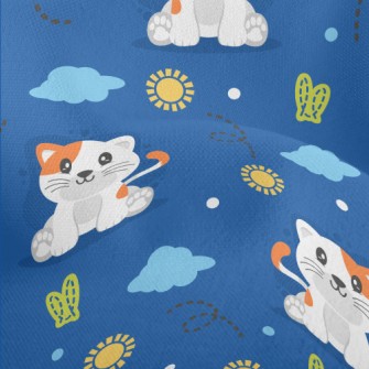 Cool Cartoon Kitten Lightweight Performance Linen