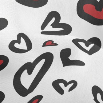 Hand Drawn Love Leopard Print Lightweight Performance Linen
