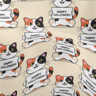 Halloween Calico Cat Lightweight Performance Linen