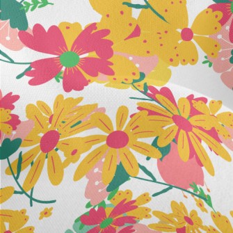 Colorful Flower Graffiti Lightweight Performance Linen