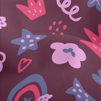Hand Drawn Rainbow Doodle Lightweight Performance Linen