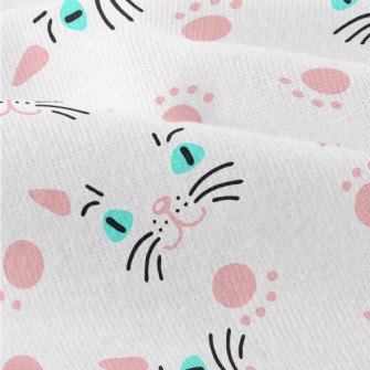 Cat Face And Paw Print Modern Jersey