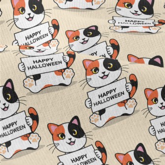 Halloween Calico Cat Modern Jersey