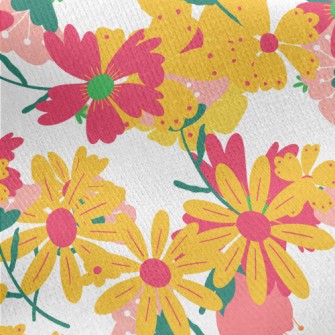 Colorful Flower Graffiti Jersey Backed Fleece