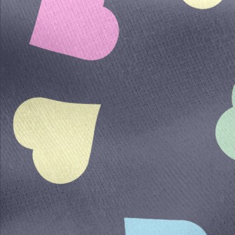 Simple Colorful Love Heart Jersey Backed Fleece