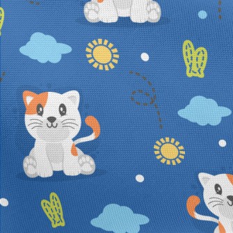 Cool Cartoon Kitten Pongee