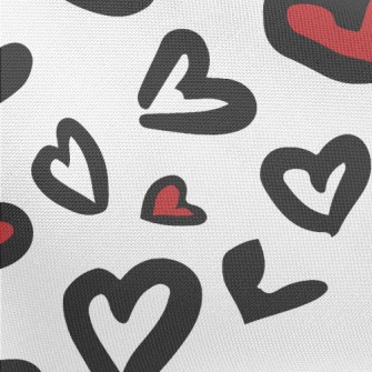 Hand Drawn Love Leopard Print Pongee
