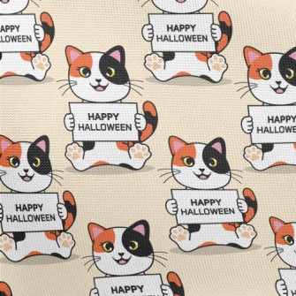 Halloween Calico Cat Pongee