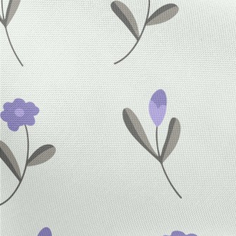 Simple Purple Flowers Pongee