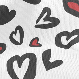 Hand Drawn Love Leopard Print Stretch Jersey