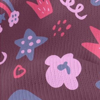 Hand Drawn Rainbow Doodle Stretch Jersey