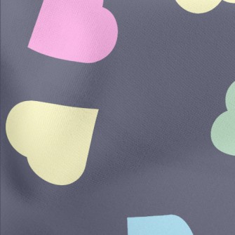 Simple Colorful Love Heart Lightweight Cotton Poplin