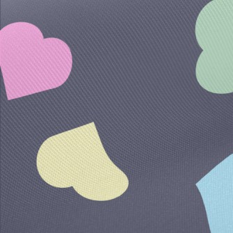 Simple Colorful Love Heart Midweight Cotton Poplin