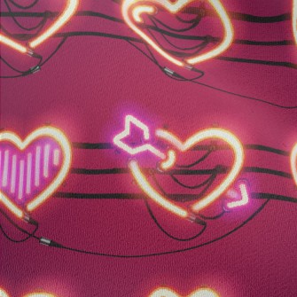 Love Shape Neon Light Chiffon