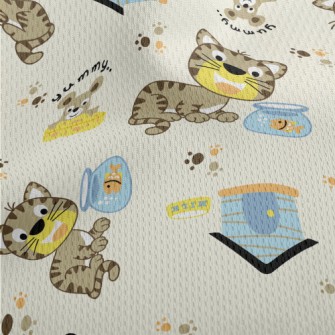 Cat, Mouse, Goldfish Athletic Mesh Flat Back