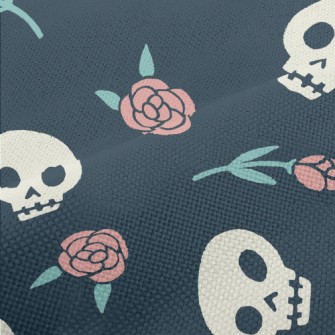 Rose And Cute Skull Performance Linen
