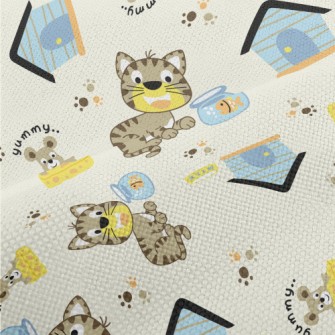 Cat, Mouse, Goldfish Performance Linen