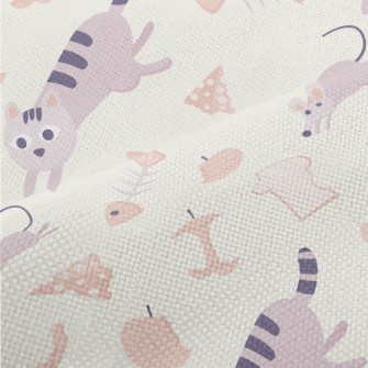 Cat Catching Mouse Performance Linen