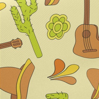 Big Hat And Guitar Twill