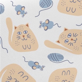 Cat And Mouse Yarn Ball Twill