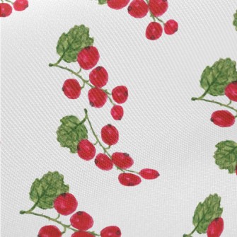Bright Watercolor Cranberries Twill