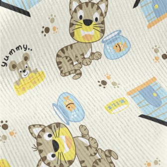 Cat, Mouse, Goldfish Standard Corduroy