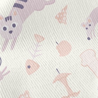 Cat Catching Mouse Standard Corduroy