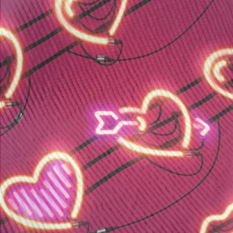 Love Shape Neon Light Standard Corduroy