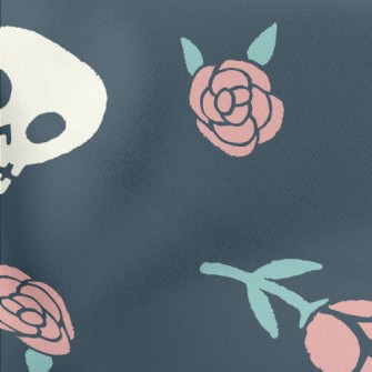 Rose And Cute Skull Stretch Ponte