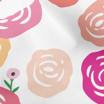 Dreamy Paper-cut Rose Micro Fleece