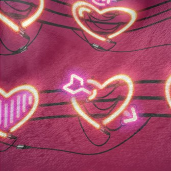 Love Shape Neon Light Minky