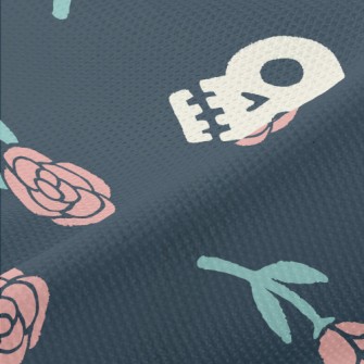 Rose And Cute Skull Piqué