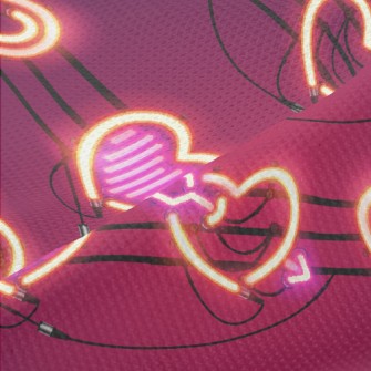 Love Shape Neon Light Piqué