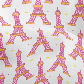 Contrasting Color Eiffel Tower Lightweight Performance Linen