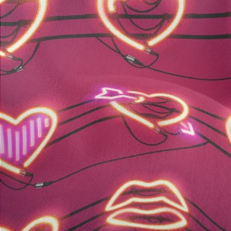 Love Shape Neon Light Lightweight Performance Linen