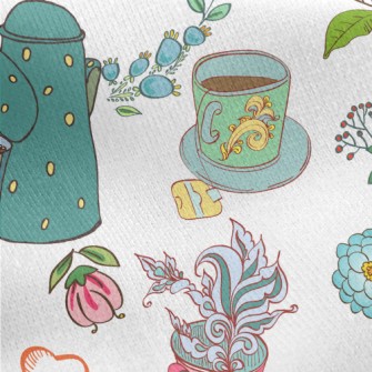 Noble Afternoon Tea Time Jersey Backed Fleece