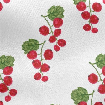 Bright Watercolor Cranberries Jersey Backed Fleece