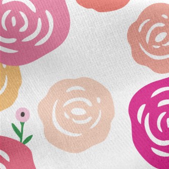 Dreamy Paper-cut Rose Jersey Backed Fleece
