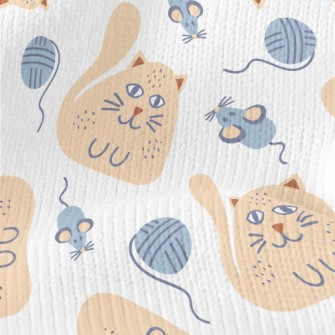 Cat And Mouse Yarn Ball Stretch Jersey