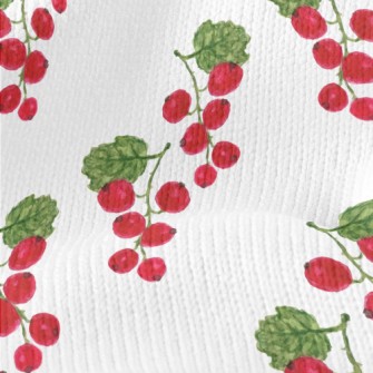 Bright Watercolor Cranberries Stretch Jersey