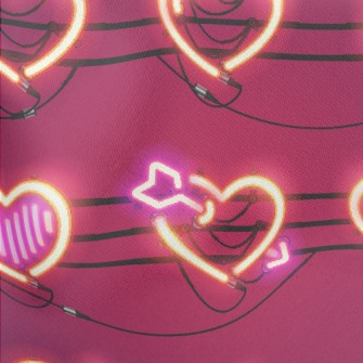 Love Shape Neon Light Lightweight Cotton Poplin