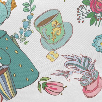 Noble Afternoon Tea Time Midweight Cotton Poplin