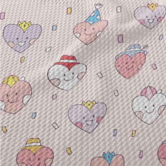 Playful Smiling Love Heart Birdseye Piqué