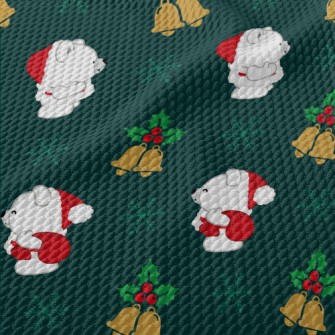 Christmas Polar Bear Birdseye Piqué