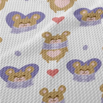 Smiling Teddy Bear Birdseye Piqué