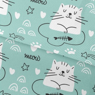 Kitten Resting With Eyes Close Waterproof Oxford