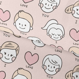 I Love You Big Head Couple Waterproof Oxford