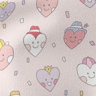 Playful Smiling Love Heart Waterproof Canvas